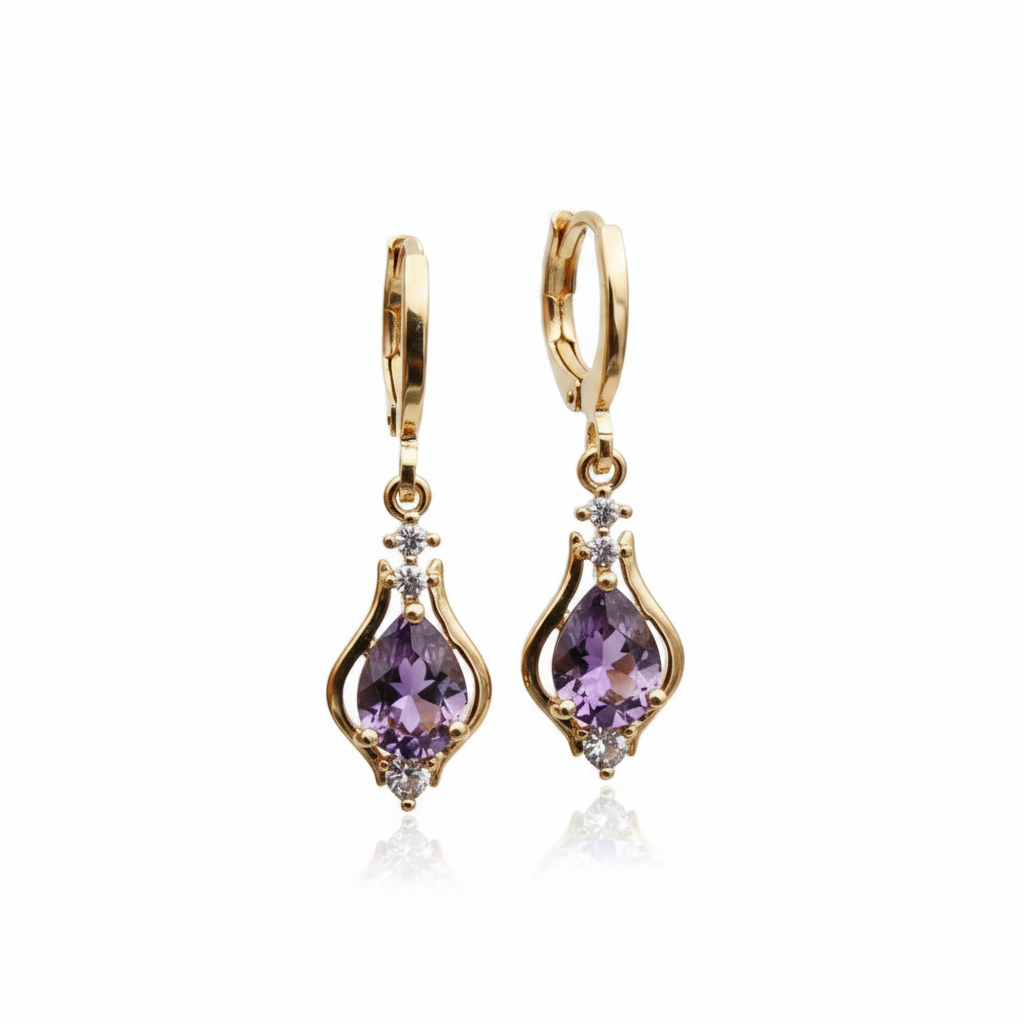 Cubic Zirconia Earrings - 1 Pair