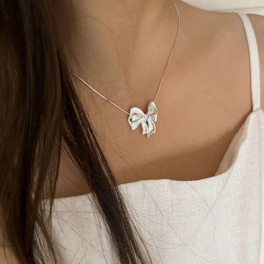 Sterling Silver Bow Knot Pendant