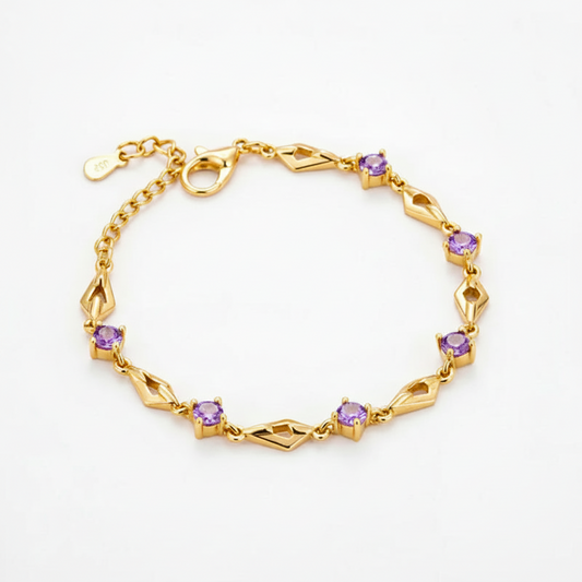 Diamond Openwork Zirconia Bracelet