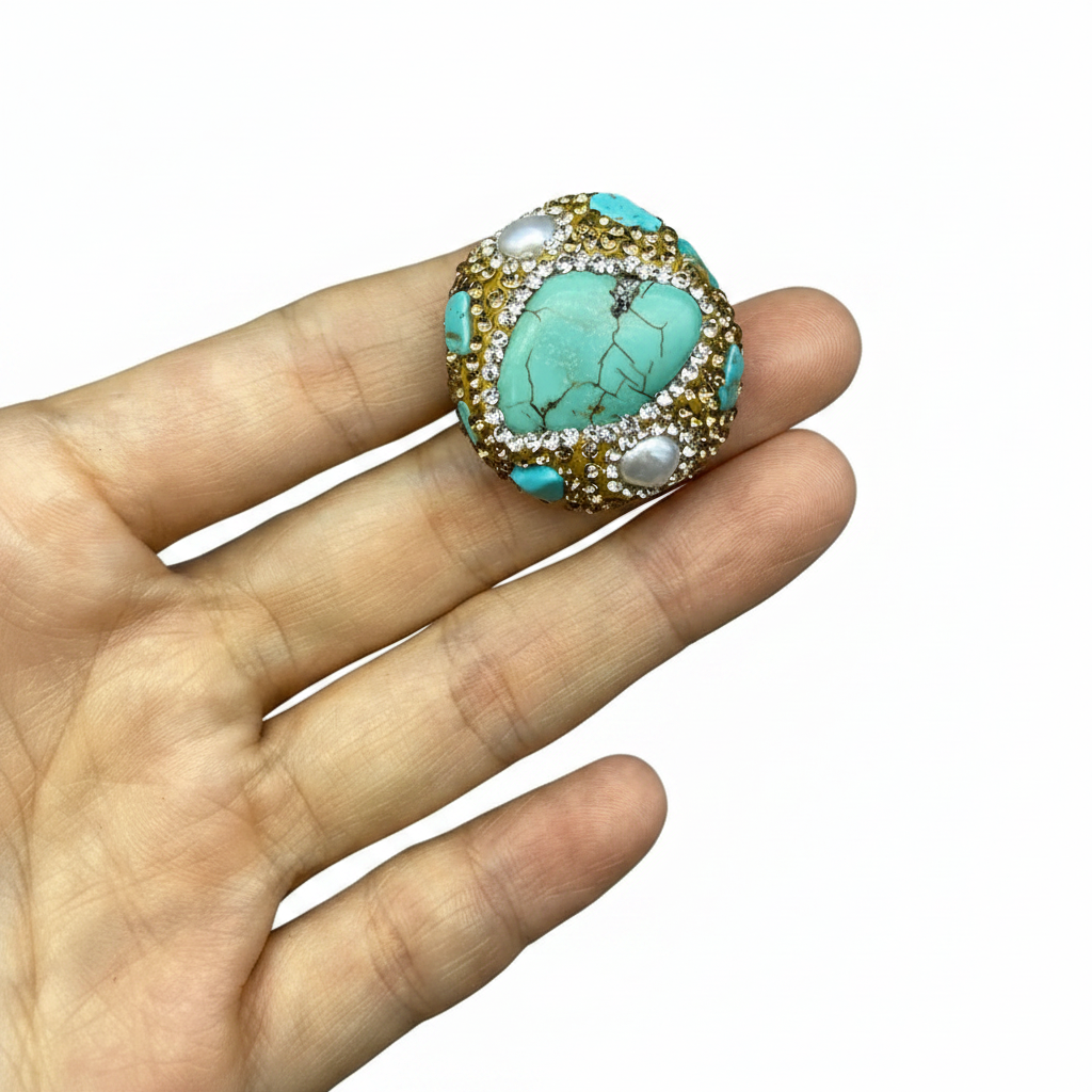 Vintage Turquoise Pearl Jewelry Set