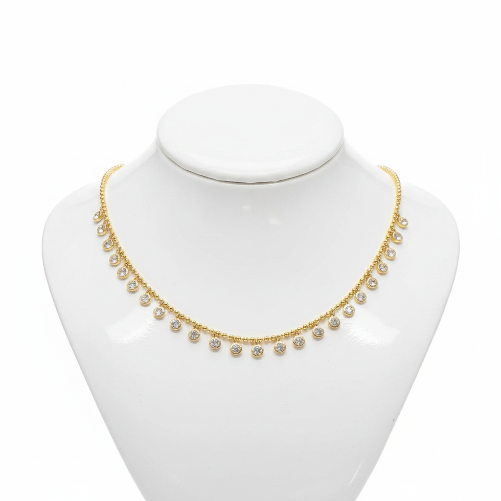 Charm Necklace with Cubic Zirconia