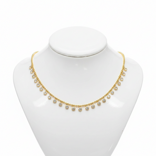 Charm Necklace with Cubic Zirconia