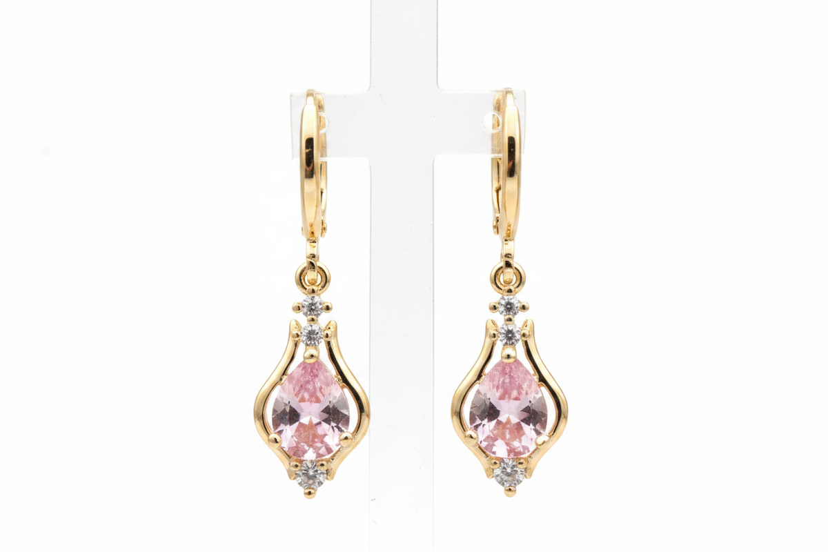 Cubic Zirconia Earrings - 1 Pair
