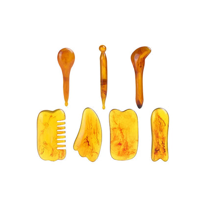 Natural Beeswax Gua Sha Massage Set - 7 Piece