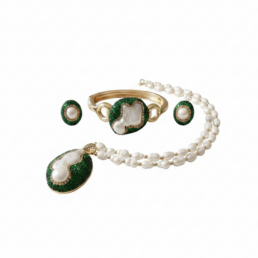 Natural Freshwater Pearl Baroque Jewelry Set