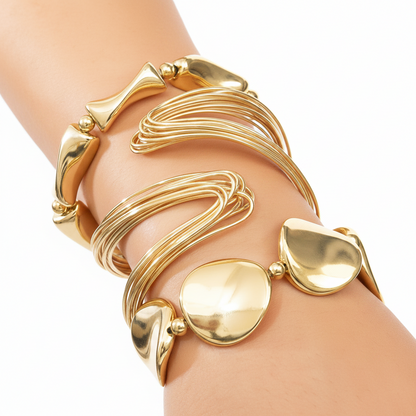 Open Cuff Bracelet Set