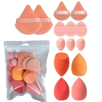 Makeup Sponge Set – Cosmetic Blender & Powder Puffs 14-Piece