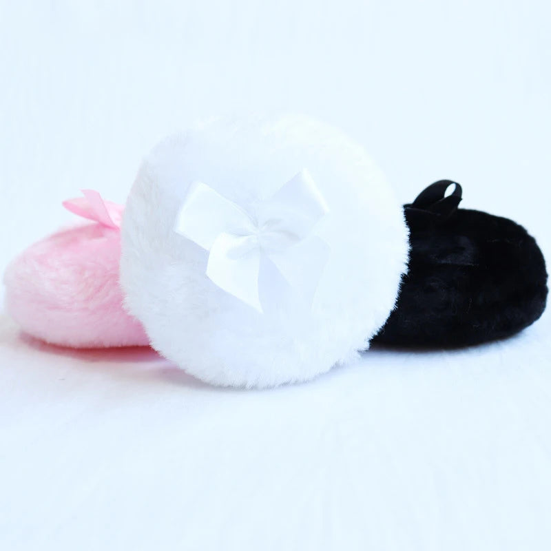 Large Fluffy Velour Powder Puff – Washable Wet & Dry Makeup Puff