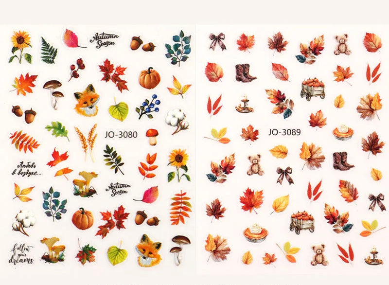 Autumn & Thanksgiving Theme Nail Art Decals