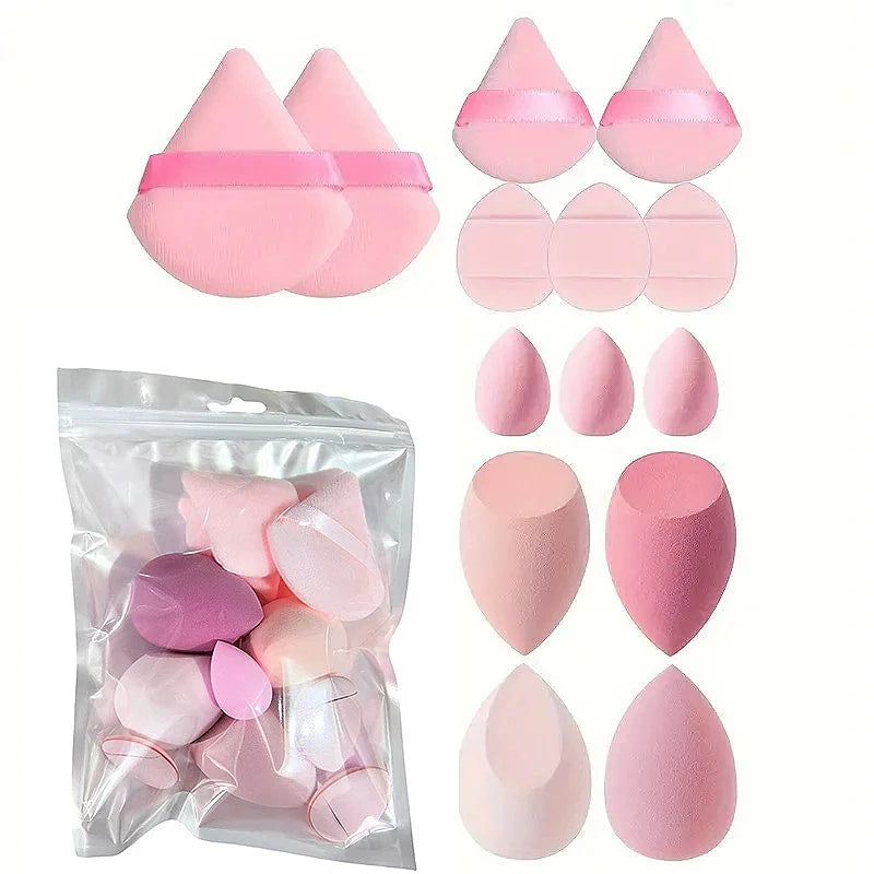 Makeup Sponge Set – Cosmetic Blender & Powder Puffs 14-Piece