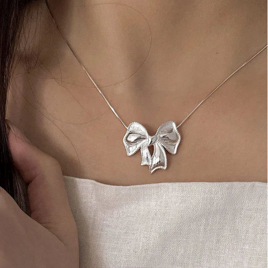 Sterling Silver Bow Knot Pendant