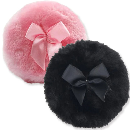 Large Fluffy Velour Powder Puff – Washable Wet & Dry Makeup Puff