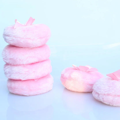 Large Fluffy Velour Powder Puff – Washable Wet & Dry Makeup Puff
