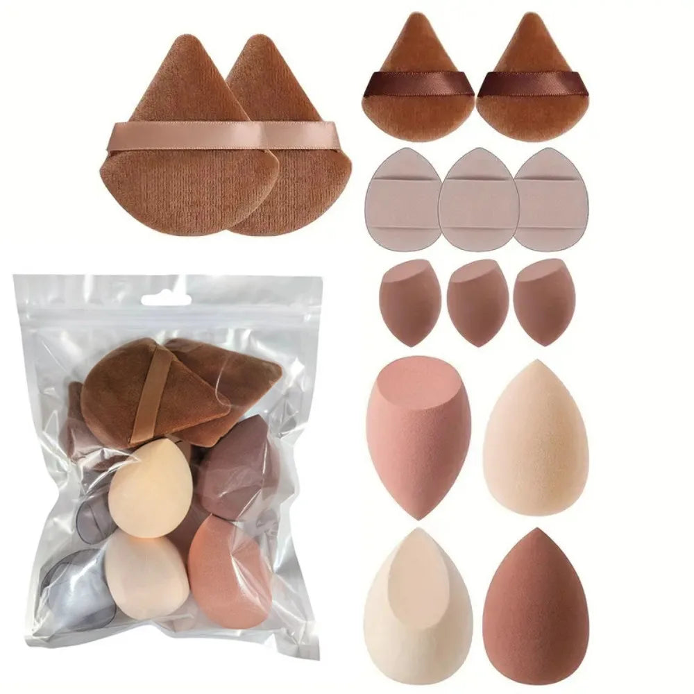 Makeup Sponge Set – Cosmetic Blender & Powder Puffs 14-Piece