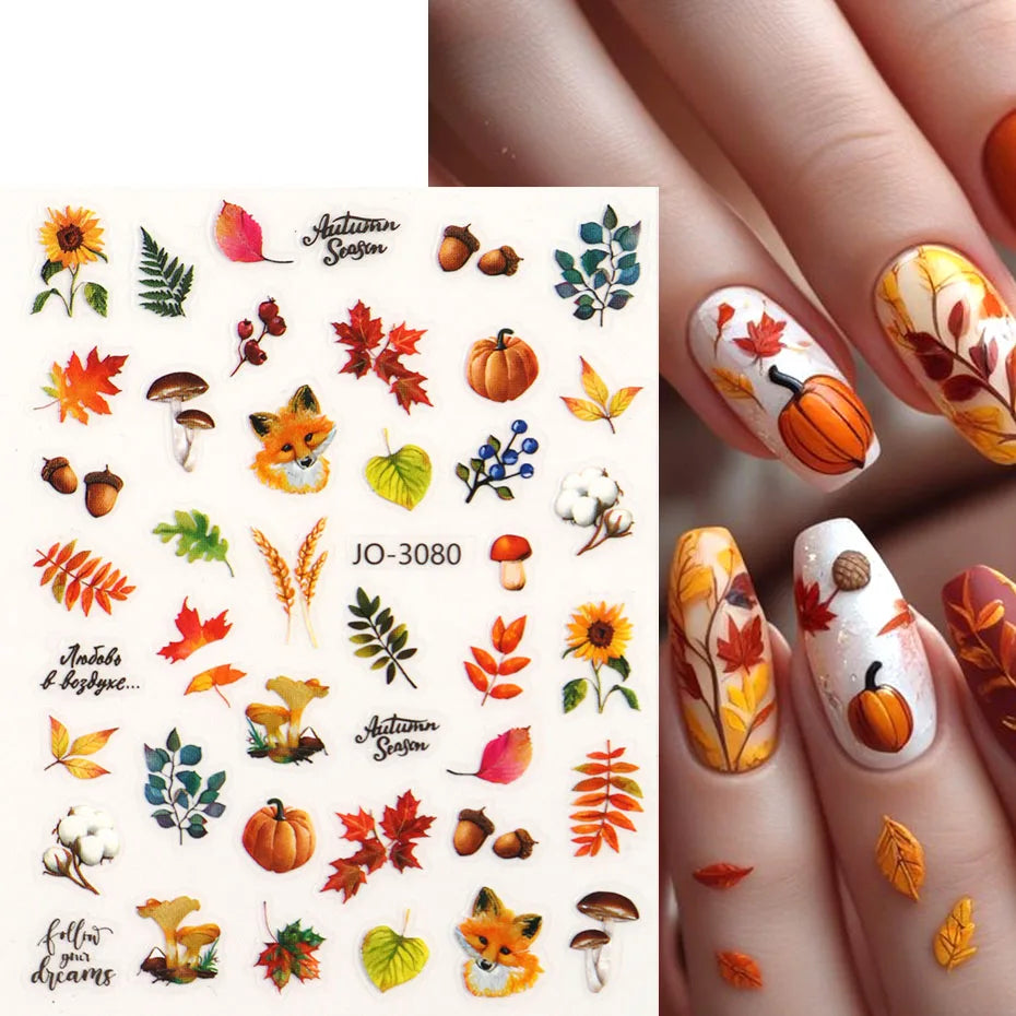 Autumn & Thanksgiving Theme Nail Art Decals