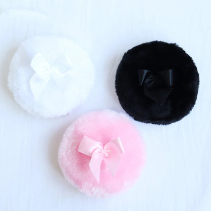 Large Fluffy Velour Powder Puff – Washable Wet & Dry Makeup Puff