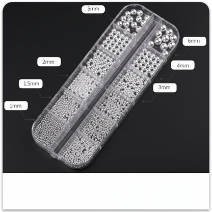 Pearl Nail Rhinestones, 12-Grid