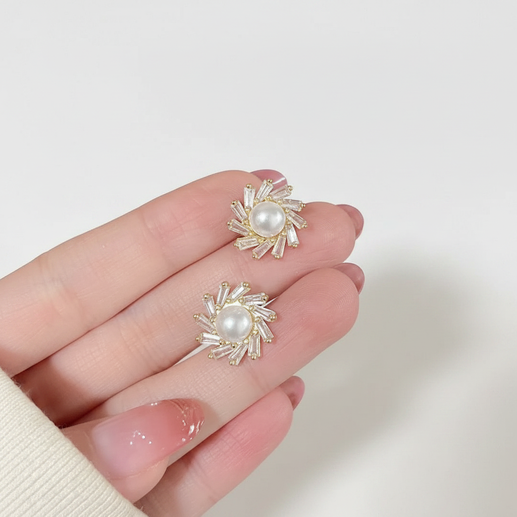 Freshwater Pearl Flower Pendant Set