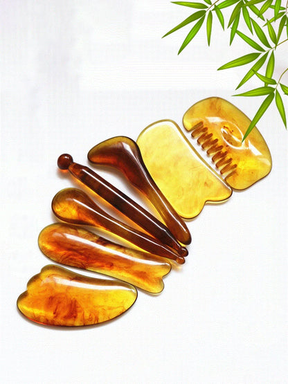 Natural Beeswax Gua Sha Massage Set - 7 Piece