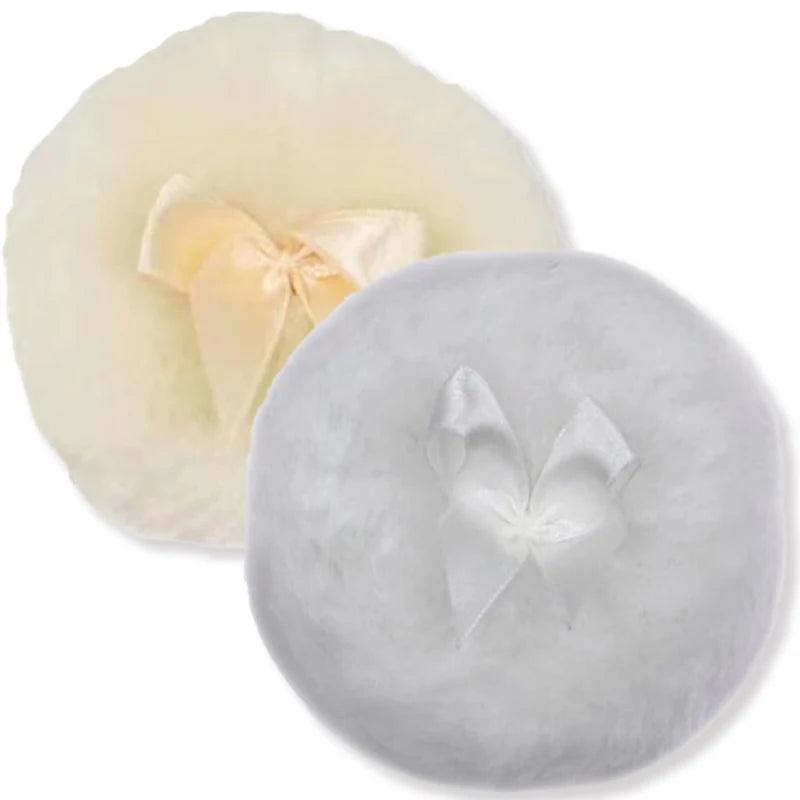 Large Fluffy Velour Powder Puff – Washable Wet & Dry Makeup Puff