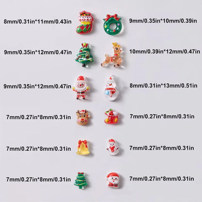 Christmas theme - 12-Grid Santa Claus Nail Art Charms