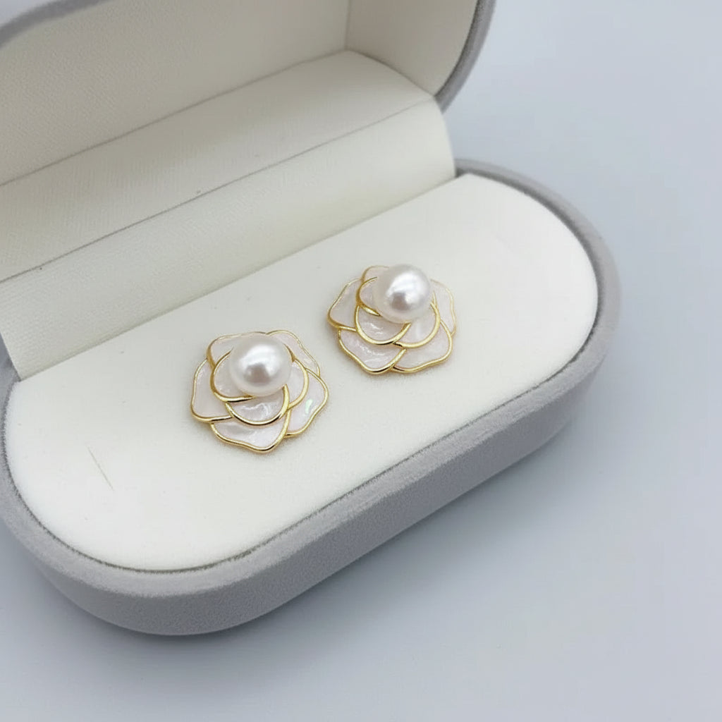 Sterling Silver Natural Freshwater Pearl Pendant Set