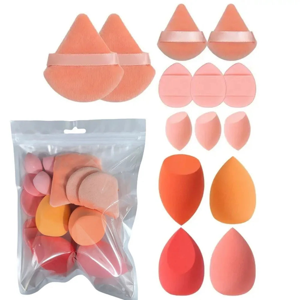 Makeup Sponge Set – Cosmetic Blender & Powder Puffs 14-Piece
