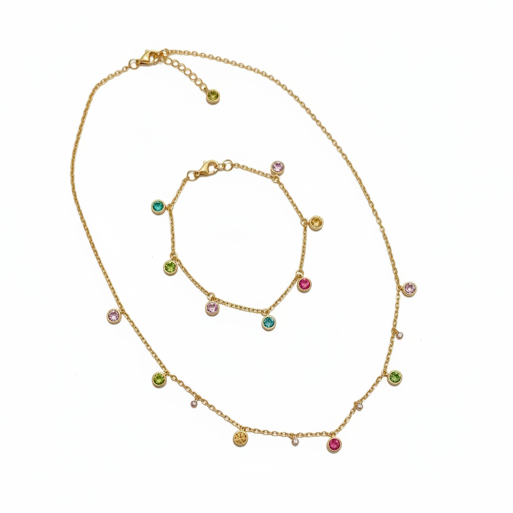 Sterling Silver Water Drop Zircon Jewelry| Necklace, Bracelet & Ring