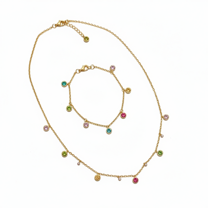 Sterling Silver Water Drop Zircon Jewelry| Necklace, Bracelet & Ring