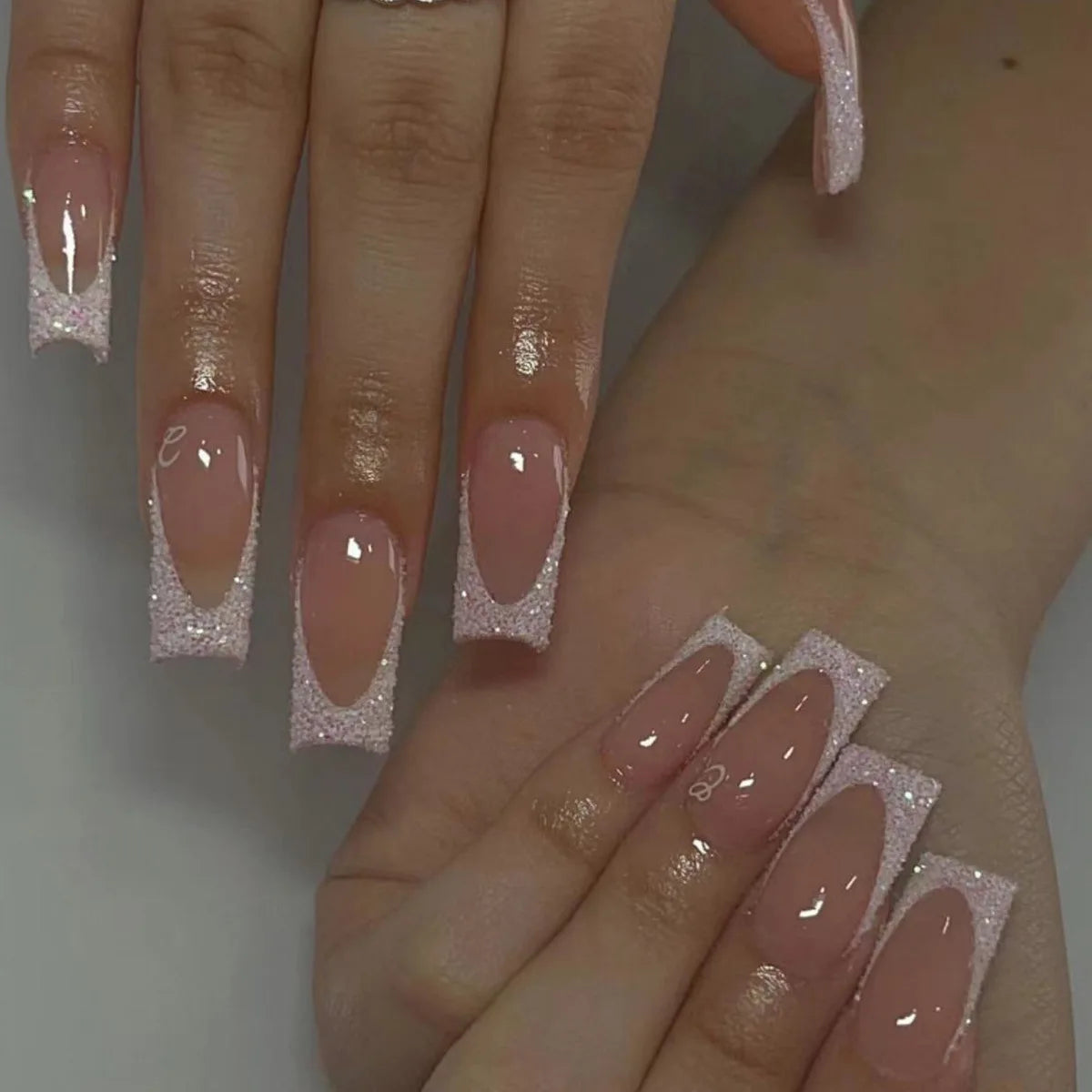 24-Piece Mid-Length Square French Press-On Nails – Leopard Print 3D Flower & Star