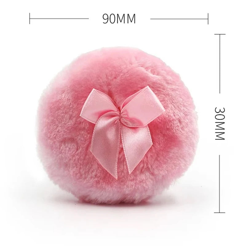 Large Fluffy Velour Powder Puff – Washable Wet & Dry Makeup Puff