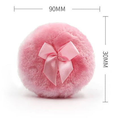 Large Fluffy Velour Powder Puff – Washable Wet & Dry Makeup Puff