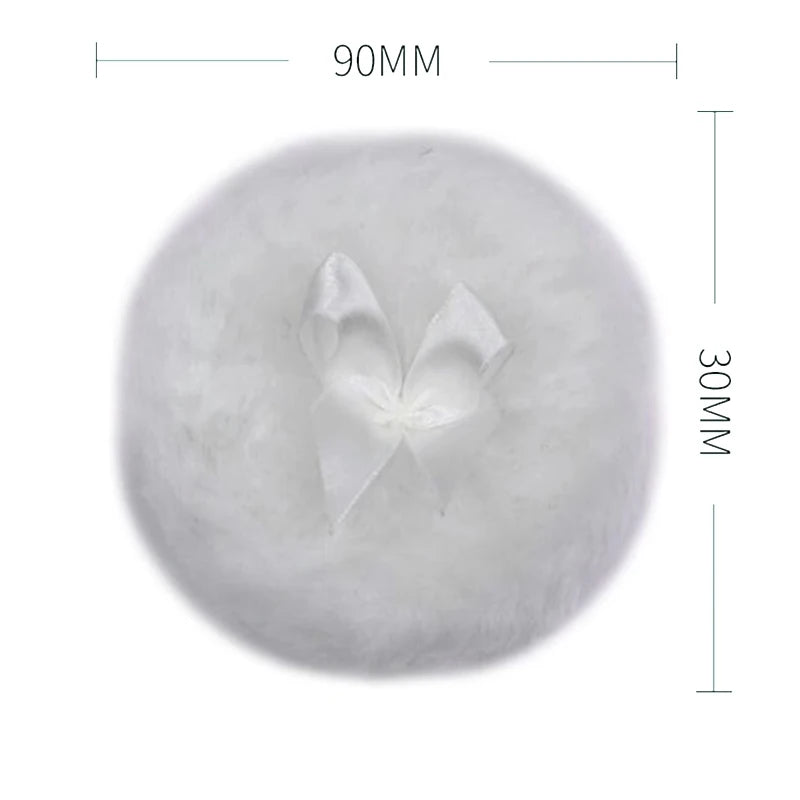 Large Fluffy Velour Powder Puff – Washable Wet & Dry Makeup Puff