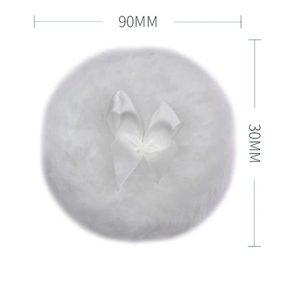 Large Fluffy Velour Powder Puff – Washable Wet & Dry Makeup Puff