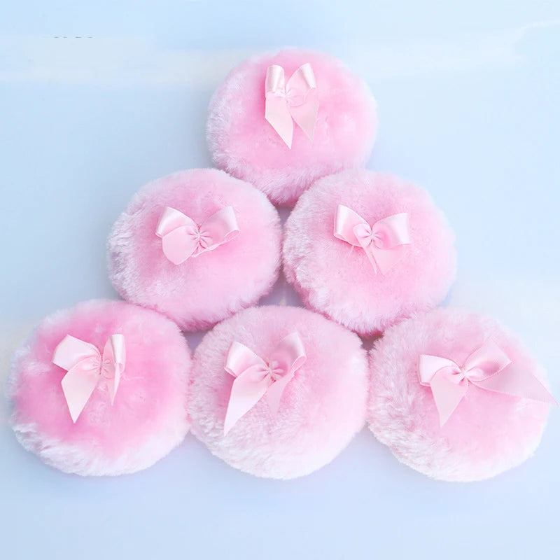 Large Fluffy Velour Powder Puff – Washable Wet & Dry Makeup Puff