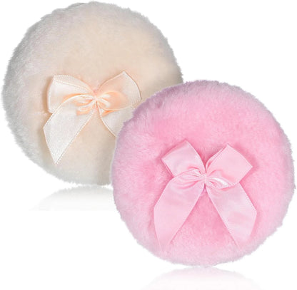 Large Fluffy Velour Powder Puff – Washable Wet & Dry Makeup Puff