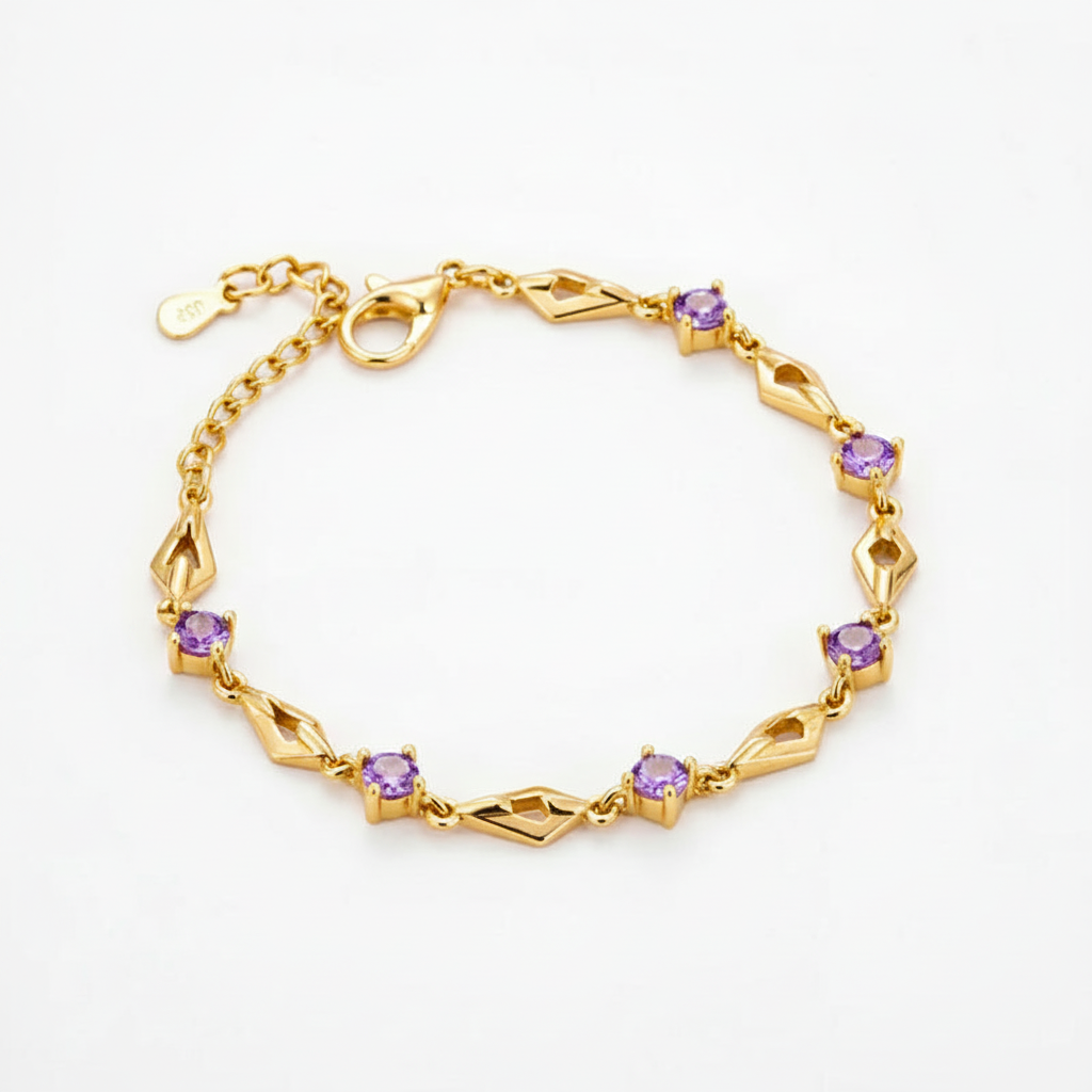 Diamond Openwork Zirconia Bracelet