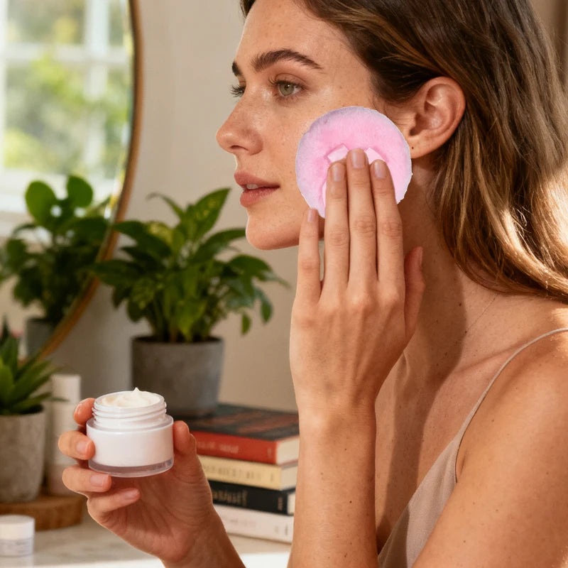 Large Fluffy Velour Powder Puff – Washable Wet & Dry Makeup Puff