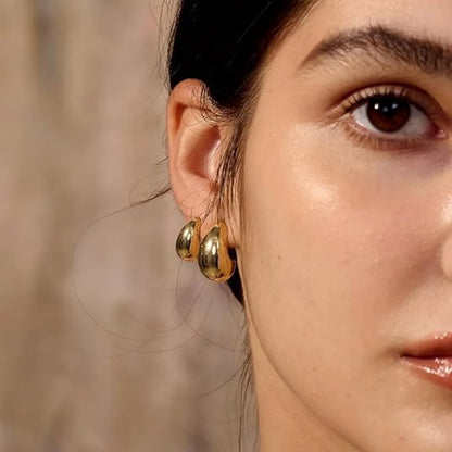 Gold Earrings Set - 9 Piece