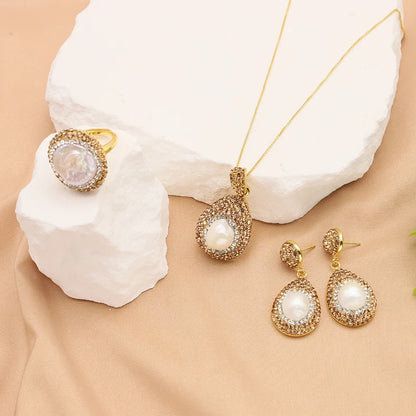Pearl Water Diamond Jewelry Set