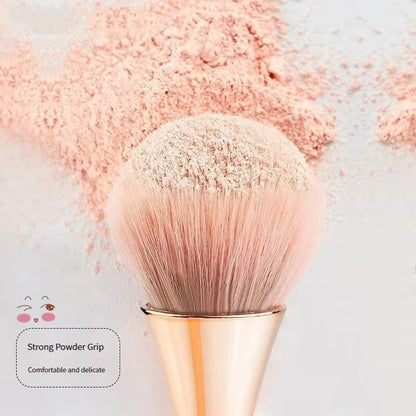 Rose Gold Fan Makeup Brush