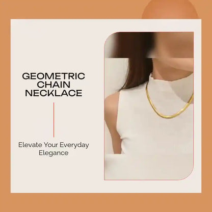 Geometric Chain Necklace by@Outfy